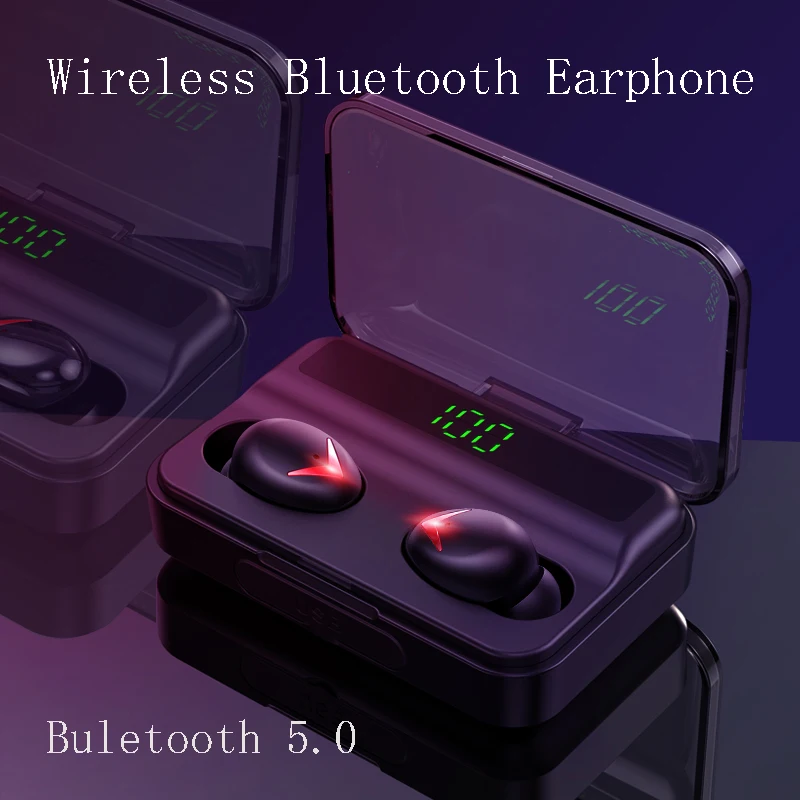 Kowkaka True Bluetooth наушники 5 0 TWS мини беспроводная гарнитура дисплей питания с
