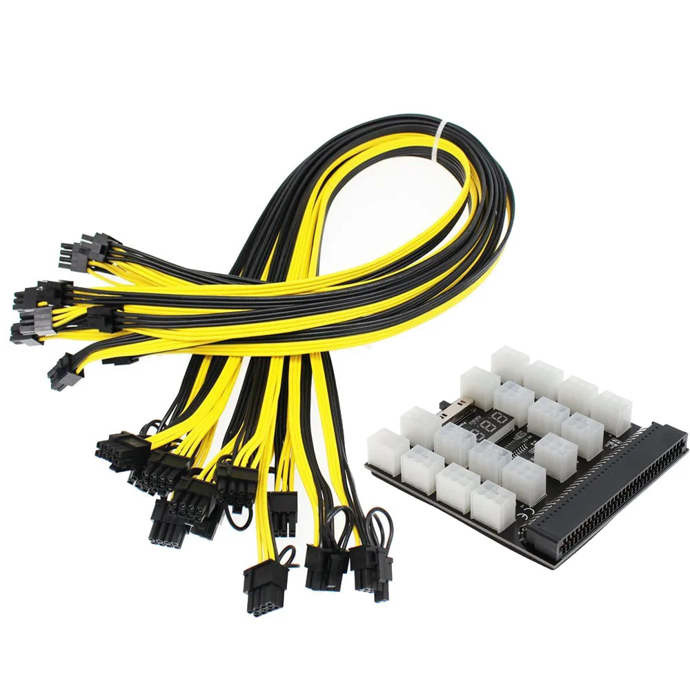 Placa de arranque y Cable, fuente de alimentación y 17 Uds., Cable 18AWG para HP 1200 /750W, módulo de potencia, minería Ethereum