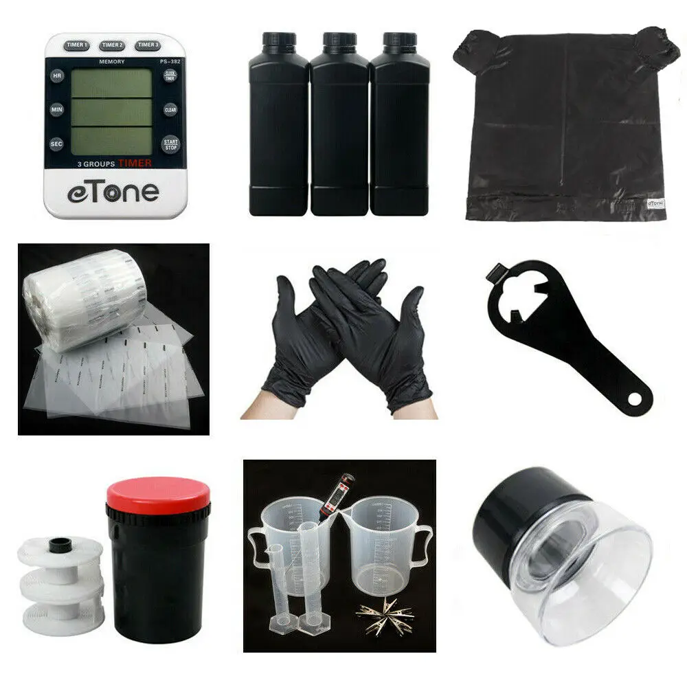 US $107.92 Darkroom Developing Kit Film Processing 120 135 35mm 6x Magnifier Opener Timer