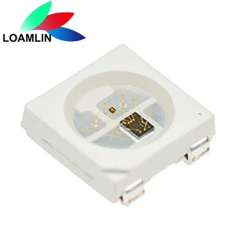 10-1000PCS WS2812B RGB LED 칩 5050SMD 블랙/화이트 PCB WS2812, 개별적으로 다룰 수 있는 칩 픽셀 DC5V