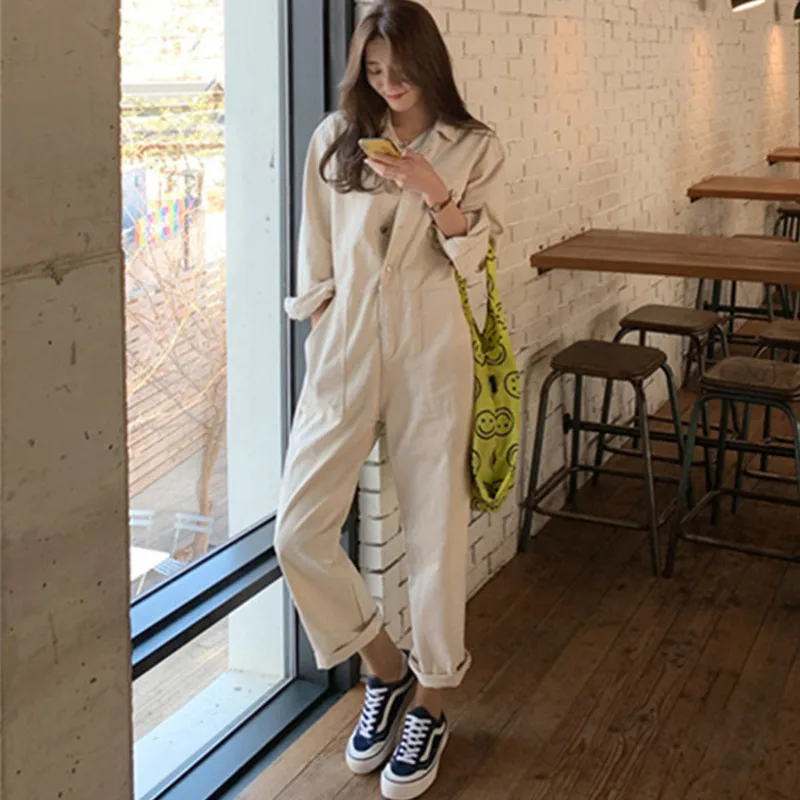 LANMREM LANMREM 2020 new summer fashion women turn-down collar full sleeves single breasted jumpsuit WL92906XL LANMREM LANMREM 2020 new summer fashion women turn-down collar full sleeves single breasted jumpsuit WL92906XL