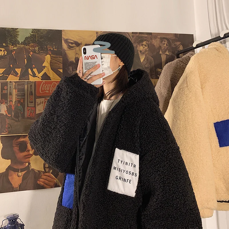 Liketkit мужские зимние парки мужские толстые Свободные флисовые куртки с капюшоном мужские большие размеры корейская мода пара теплая верхняя одежда 5XL