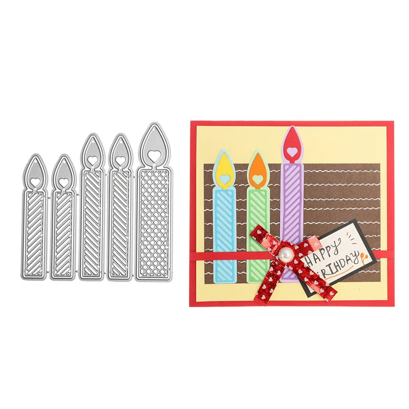 

InLoveArts Candle Metal Cutting Dies Birthday Stencils for DIY Scrapbooking Decorative Embossing Handcraft Die Cutting Template