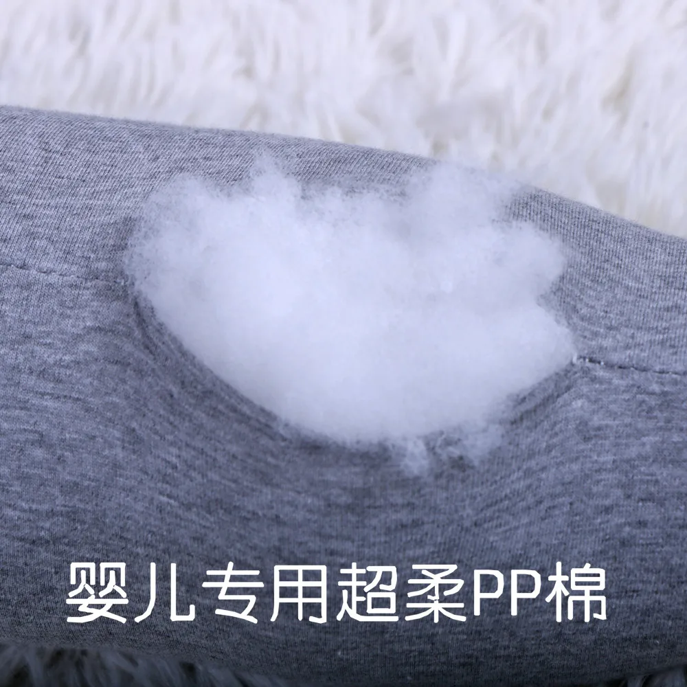 The Nordic crocodile crib is made of grey cotton.Children's crash-proof beds 4