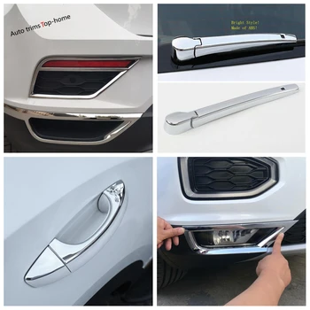 

Yimaautotrims Chrome Exterior Refit Kit Front / Rear Lamps / Window Wiper Cover Trim Fit For VW Volkswagen T-Roc 2018 2019 2020