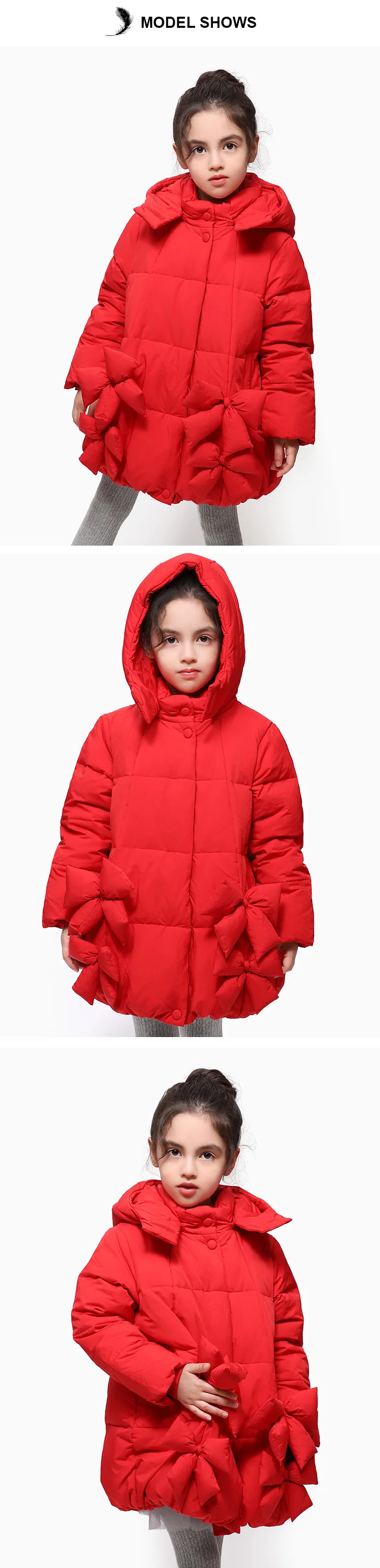 Bilemi/плотная теплая дизайнерская Водонепроницаемая пуховая куртка с капюшоном для маленьких девочек на весну