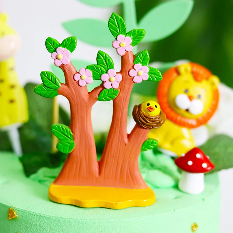 Baby Winnie the Pooh and Friends Cake Topper Fondant with Mushroom and Tree  Bundle, Edible Cake Decorations for Baby and Kid Birthday Party (Full Set