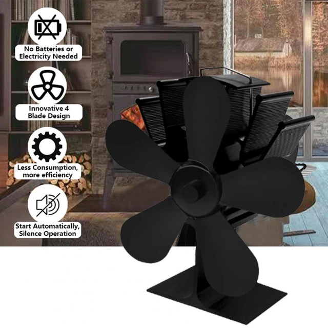 Fireplace Fan Metal Stove Fan Low Noise Heat Powered Wood Burning Stove  Fireplace Fan Wood Burner Fan Fireplace Log Stove Fan - AliExpress