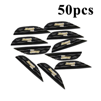 

50pcs 1.56 Archery Spin Wings Vanes Spiral Fletches With Tape Carbon Accessorie