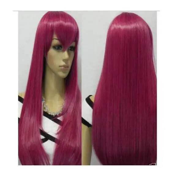 Zhaoxia++ 01493@ Q8++ косплей розовый красный парик с длинными прямыми волосами