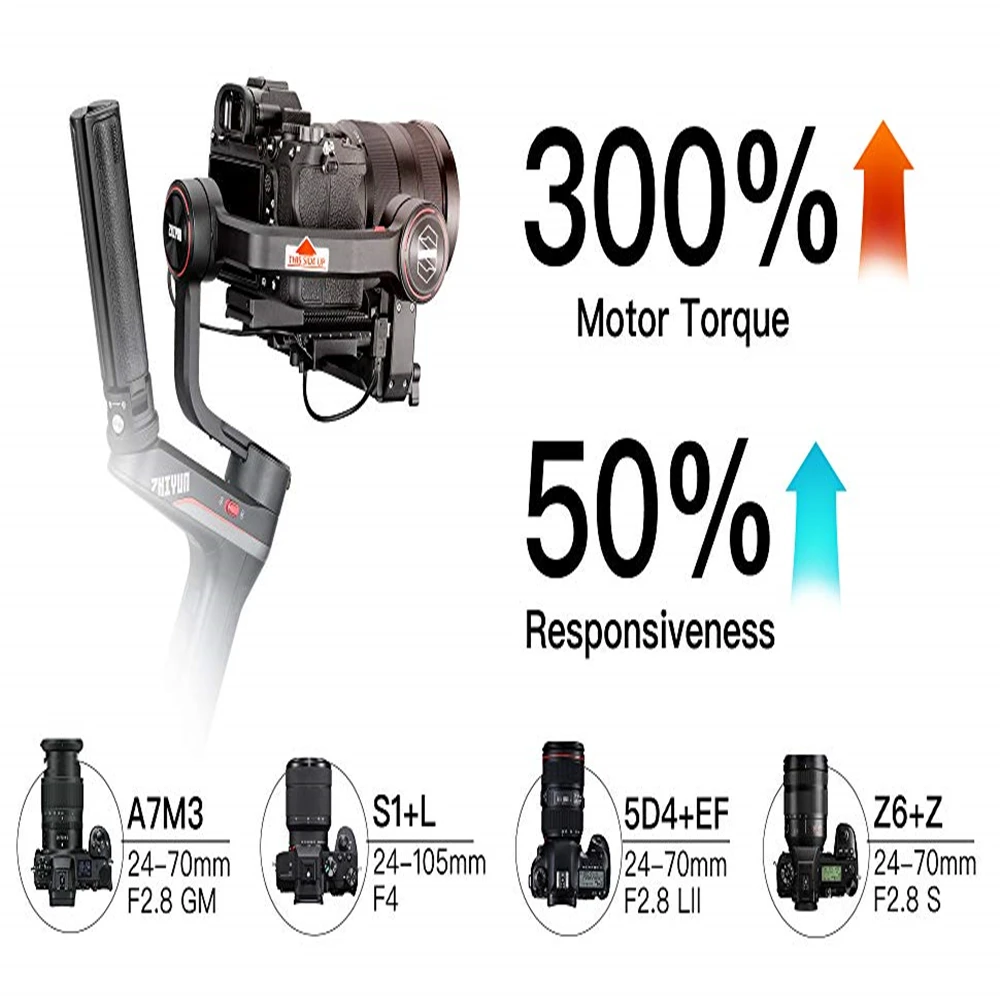 Zhiyun Weebill S 3-осевой ручной шарнирный стабилизатор для камеры GoPro для DSLR и беззеркальные Камера sony Nikon Z6 Panasonic S1 GH5s с 24-70mm GM