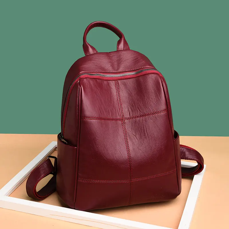 Женский мягкий кожаный рюкзак, женский рюкзак для путешествий, школьный рюкзак для девочек, рюкзак высокого качества, кожаные рюкзаки