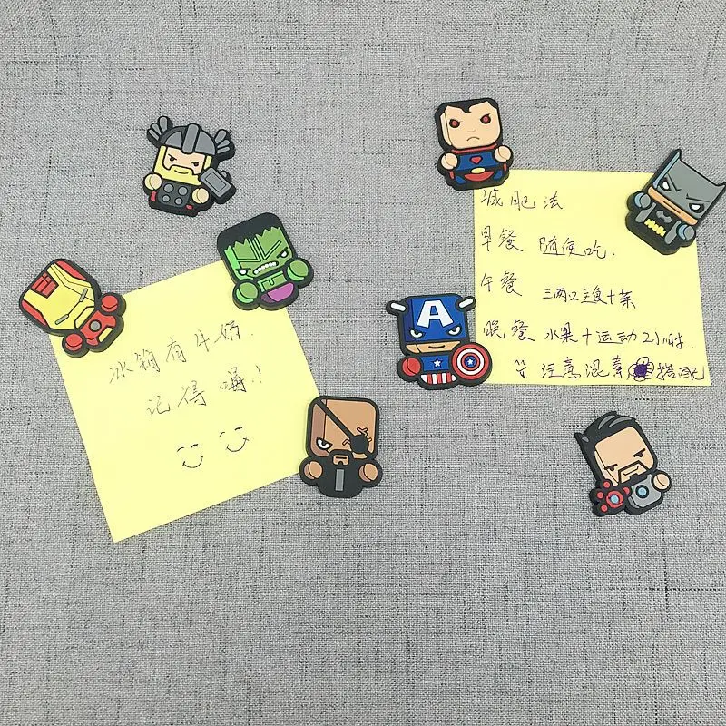 

8pcs Cute Marvel Avenger Cartoon Figure Fridge Magnets Souvenir Icon Sticker Refrigerator Magnet Xmas Gift Home Decor Kid Gift