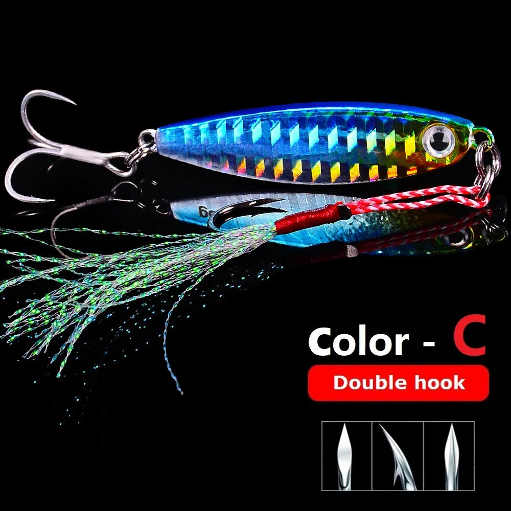 HOT NEW ice fishing jigging lure 7g 10g 15g 20g 30g whopper plopper minnow bass lures saltwater jigs pesca spinnerbait metal 5cm