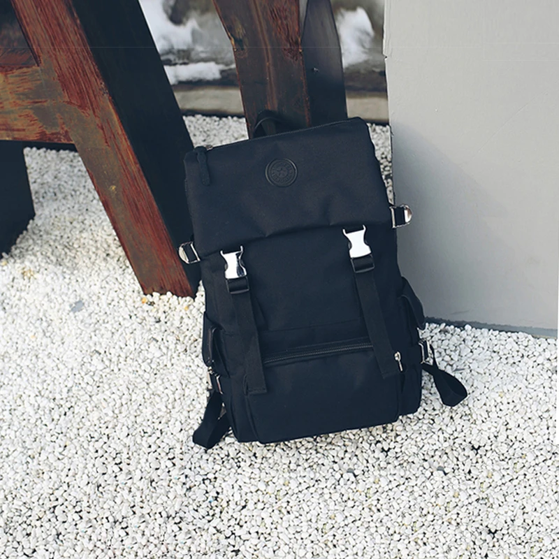 Тренд рюкзак пара большой маленький мужской и женский рюкзак черный серый красный отдых Многофункциональный Рюкзак Школьная Сумка Мода - Цвет: Black-small