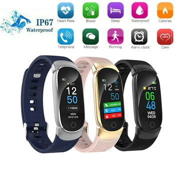 

2020 Female Smart Fitness Bracelet Color Screen Smart Band Blood Pressure Heart Rate Monitor Electronic Health Sport Wristband