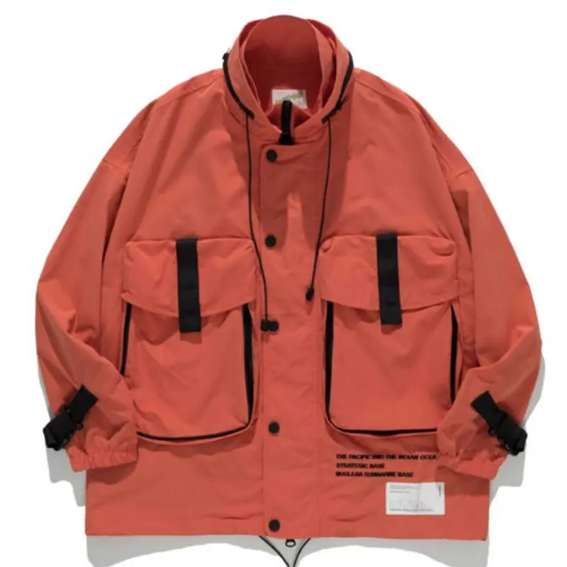 orange DMY1061 XITAO Tide, куртка размера плюс, Лоскутная, с карманами, женская одежда,, модная, стоячий воротник, полный рукав, рабочие, подходят ко всему, пальто DMY1061 - Цвет: orange DMY1061