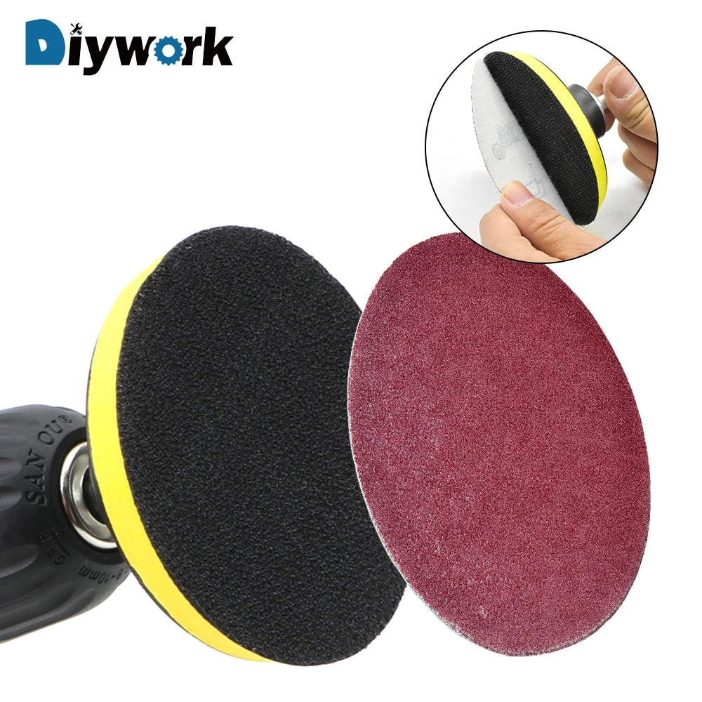 

DIYWORK Sandpaper Disc Holder 8mm Shank Self-adhesive Sanding Disc Pad 3" 75mm for Electric Grinder Rotary Tool For Woodworking