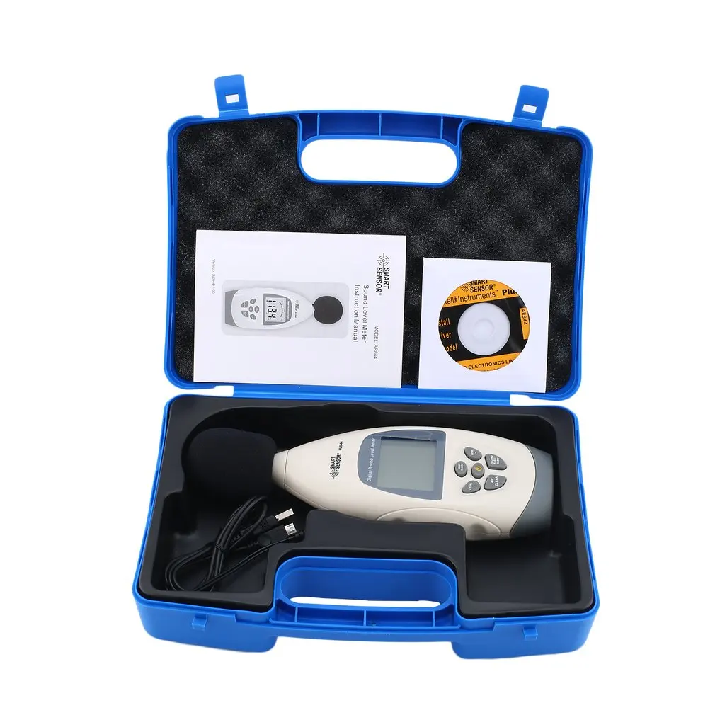 

SMART SENSORAR844 Sound level meters Decibel meter logger Noise Audio detector Digital Diagnostic-tool Automotive 30~130db