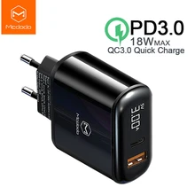 Mcdodo 18W USB Charger Quick Charge 4.0 PD Fast Charging Phone Charger for iPhone 11 Max Pro X XR XS Xiaomi Samsung S10 9 Huawei