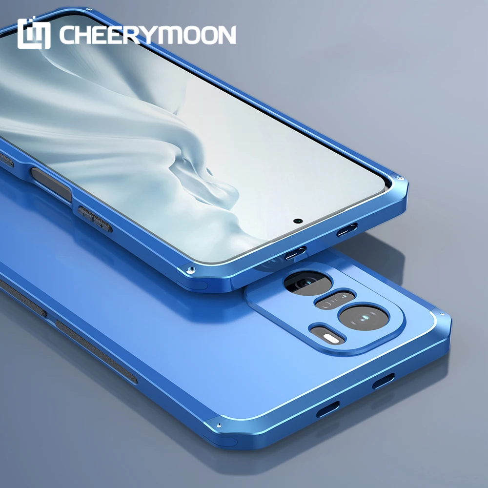 

CheeryMoon HOT! Anti-fall Metal Frame PC Back For Xiaomi POCO F3/Pro POCO F3 F3Pro Global Aluminum Alloy Bumper Case Cover