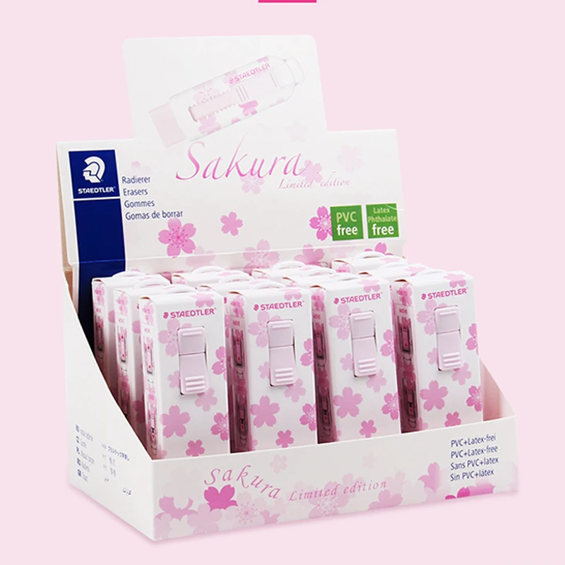 Pencil Eraser 1pcs STAEDTLER Retractable Pushable Rubber 525 Cherry Blossom Limited Drawing Sketch Design