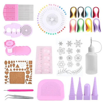 

Quilling Paper Craft Rolling Kit Slotted Tools Strips Tweezer Pins Slotted Paper Quilling For Decoration Tools Artwork