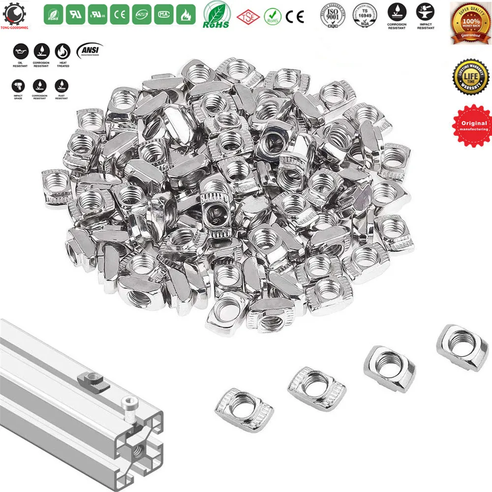 2020 Series T Nuts M5 Sliding Slot Nut Hammer Head Fastener Half Round Roll in T-Nut for Aluminum Extrusion Profile M3 M4 | Обустройство