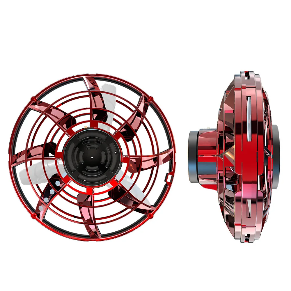 XMJ-0176-red-Y Flynova Радиоуправляемый мини-Дрон НЛО Радиоуправляемый квадрокоптер Fingertip Upgrade Flight Gyro Flyin Spinner декомпрессионные радиоуправляемые игрушки подарок для детей - Цвет: XMJ-0176-red-Y
