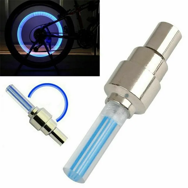 1Pc Motorbikes Valve Stem LED Dust Cap For Car Motorcycle Bike Bicycle Wheel Tire Light Led Lamp High Quality PVC Aluminum Blue