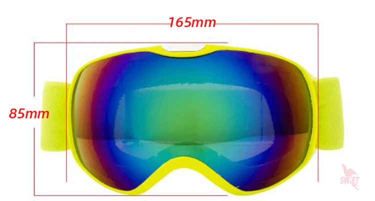 Детские противотуманные лыжные очки UV400 для мальчиков и девочек с двойными линзами, зимние сноубордические очки Google Skibrille, детские лыжные очки