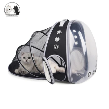 

Portable Carrier Capsule Astronaut Cat Dog Backpack Expandable Large Space Carry Bag for Puppy Cat Outdoor Travel Pet Carry Cage