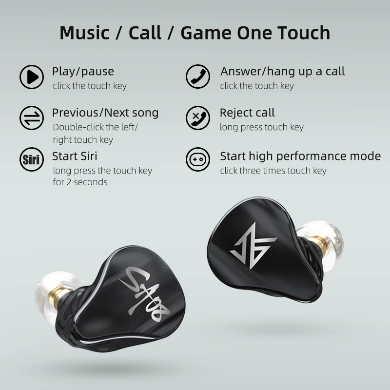 KZ SA08 8BA Units  TWS True Wireless Earbuds