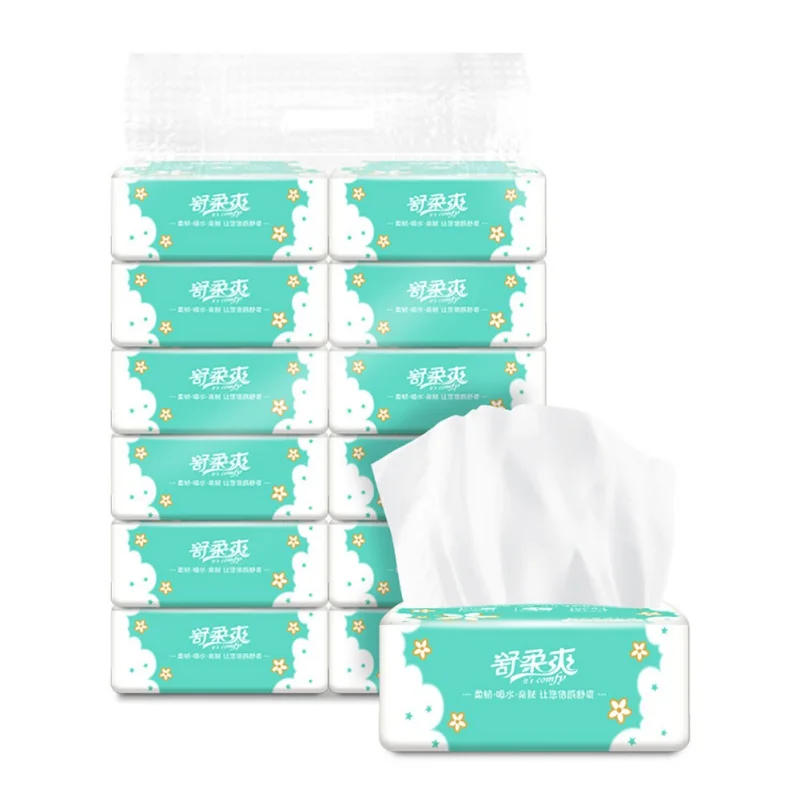 

Gentle 3-layer Log Skin-friendly Paper-pumping Paper, 270 Sheets/Package