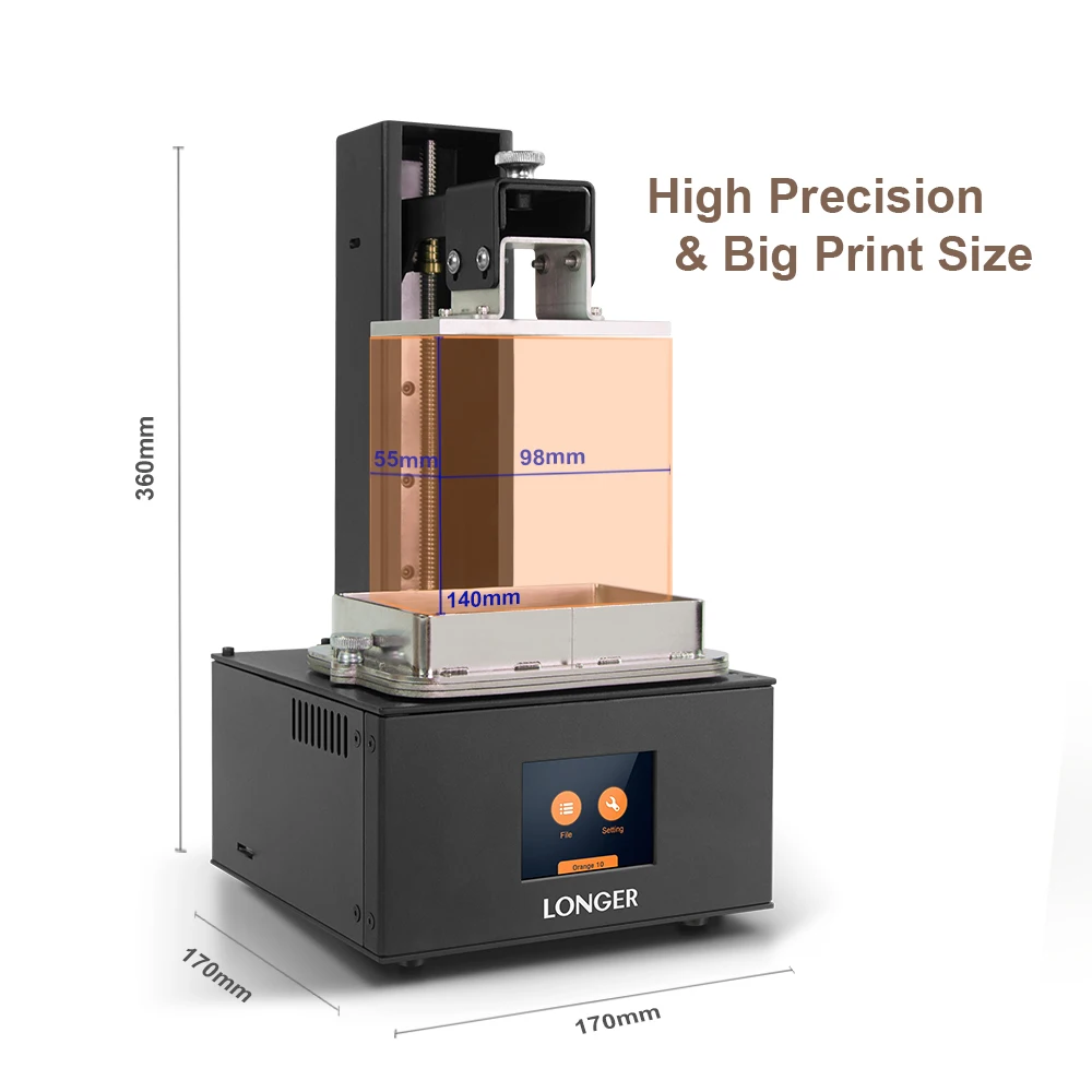 Longer Orange 10 LCD 3D Printer Longer3d SLA 3D Printer Smart Support Fast Slicing UV Light 2