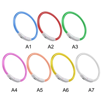 

70CM LED Dog Collar Light USB Rechargeable Glowing Dog Collars Luminous Pet Flash Night Charging Collars pet supplies