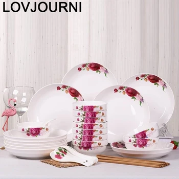 

Dish Crockery Vajilla Noodles Korean Cuenco Ice Cream Porcelain Plate Coconut Set Tigela Dinnerware Soup Ceramica Ceramic Bowl