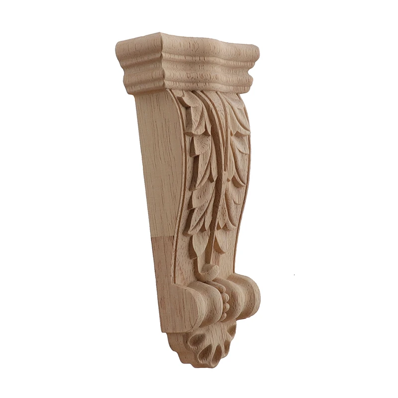 Ретро винтажный деревянный резной Onlay аппликация Карпентер рамка наклейка мебель Украшение деревянное ремесло декоративные ворота цветочный орнамент