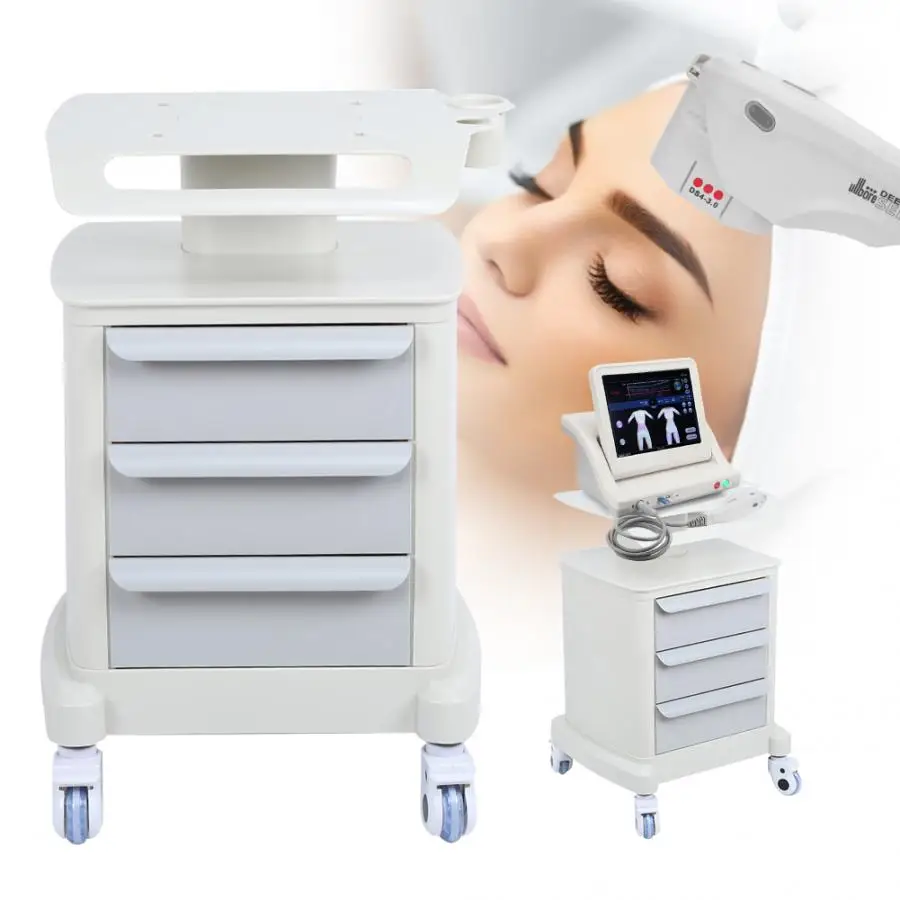 Three-Layers Beauty Salon Instrument Roll Trolley Cart With Drawer Facial Care Tool for Barber Spa Accessories | Красота и здоровье