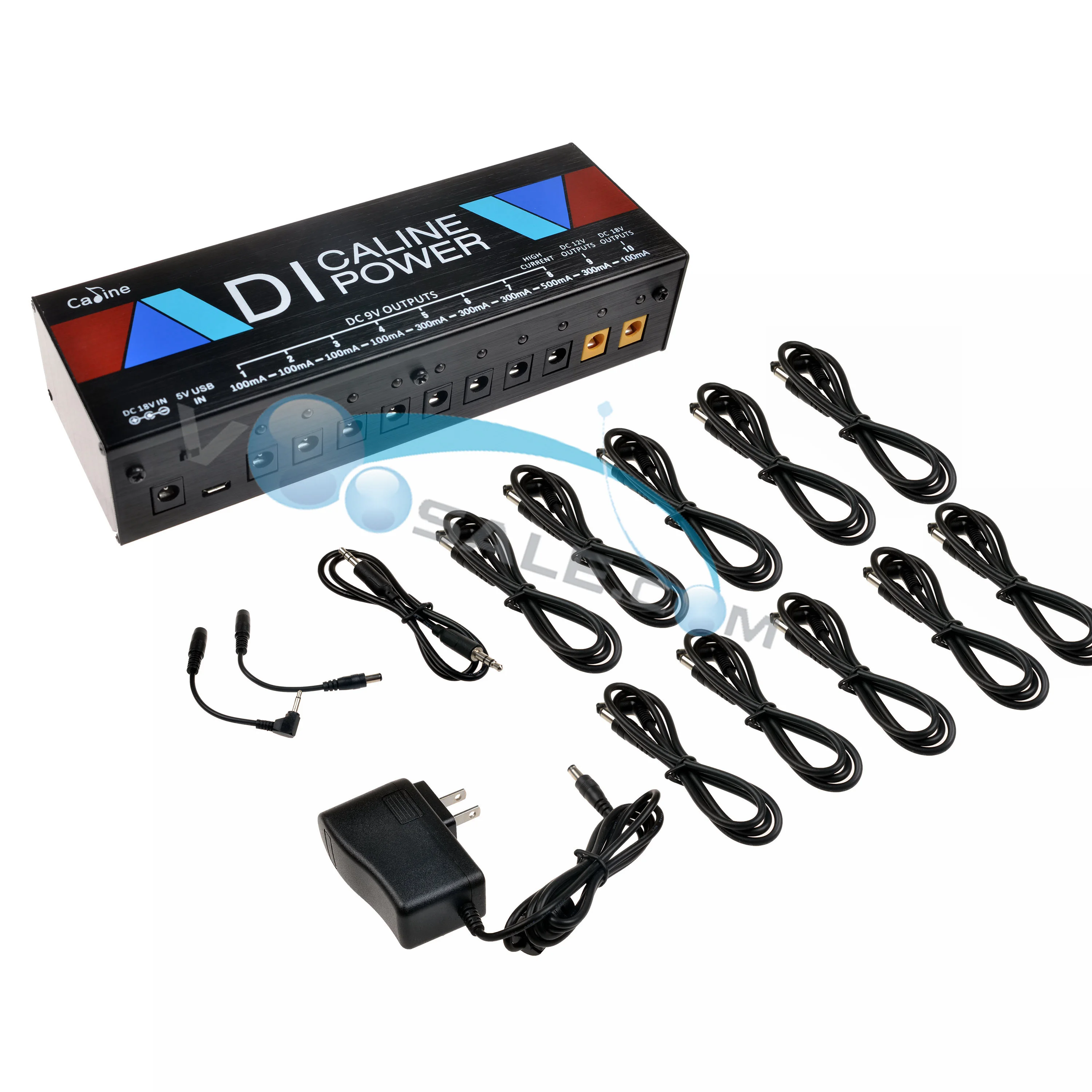 Caline DI Box мульти блок питания CP-201 DI power 10 Way 18V 1A для педали эффектов аксессуары для гитары Изолированное питание с кабелем XLR