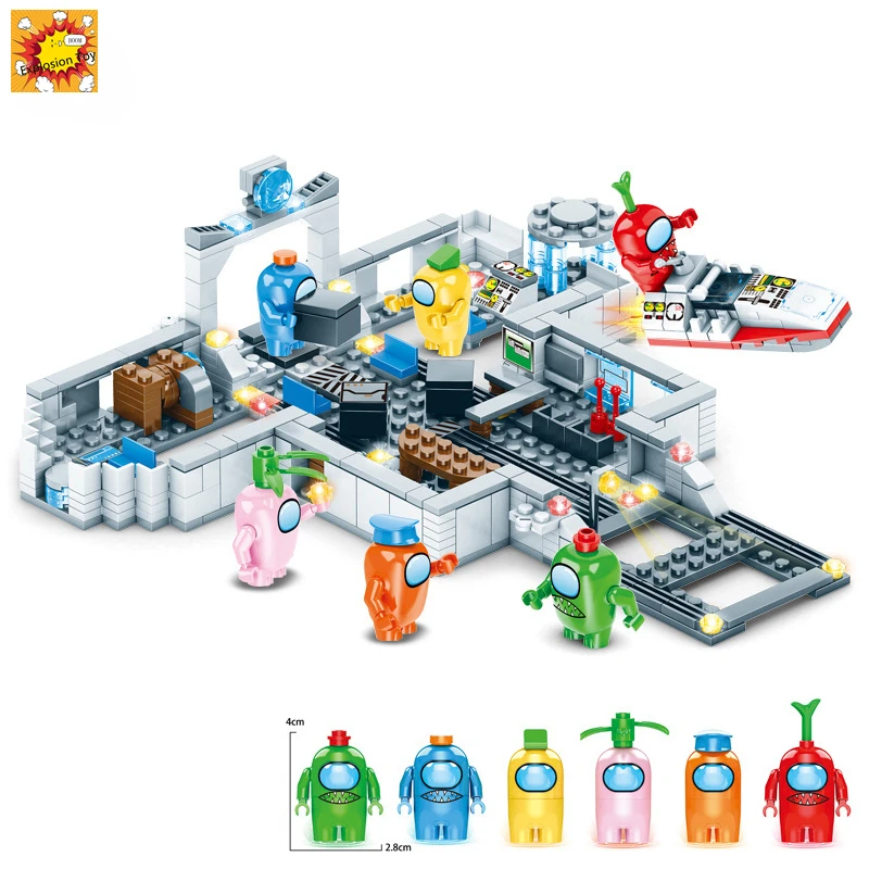 528Pcs Amongs Game Us Space Alien Figures Impostor Crewmates Doll Model Building Blocks Kit Bricks Kids Toys For Children Gift | Игрушки и