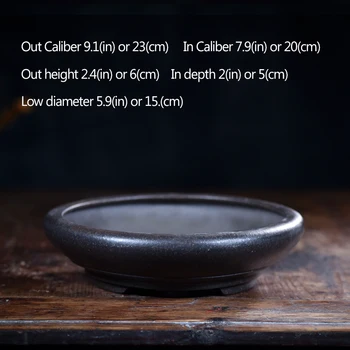 

China YiXing Unglaze basin Bonsai pot pots garden flowerpot Purple sand Ventilation ceramic Round flowerpots