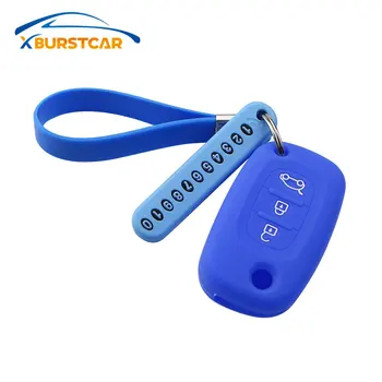 

Silicone Car Key Case Cover Key Chain for LADA Priora Sedan Sport Kalina Granta Vesta X-Ray XRay Phone Number Card Key Shell Fob