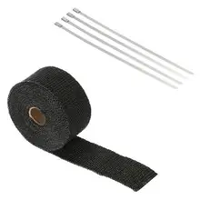 5 см* 5 м 10 м 15 м выхлопной тепла обёрточная бумага рулон для мотоцикла стекловолокна теплозащитная лента с нержавеющими стяжками