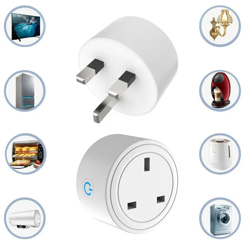 1/2/4 шт. Smart Plug умная розетка Wi-Fi базовая С телефонным пультом управления Управление адаптер приложение Smart Life штепсельная вилка британского стандарта работать с Alexa Google Home IFTTT