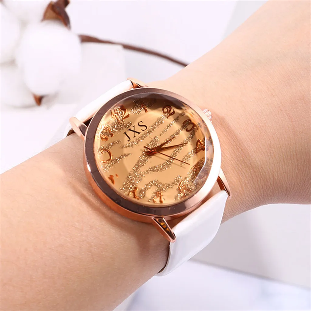 

Fashion Luxury Women's Watches Leisure Set Leather Strap Quartz Wrist Watch Casual Ladies Bracelet Clock relogio feminino