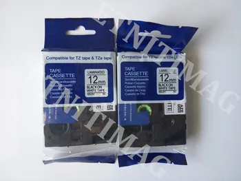 

Free shipping p touch pt-18RZ Ink Ribbon Printer compatible Tz tape AZe-231 Black on White 12mm * 8m Label tape maker