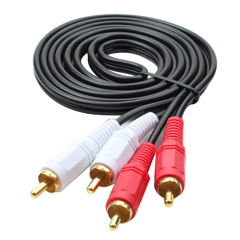 2RCA штекер 2 RCA Мужской Аудио Видео кабель аудио сплиттер для DVD звуковой ТВ