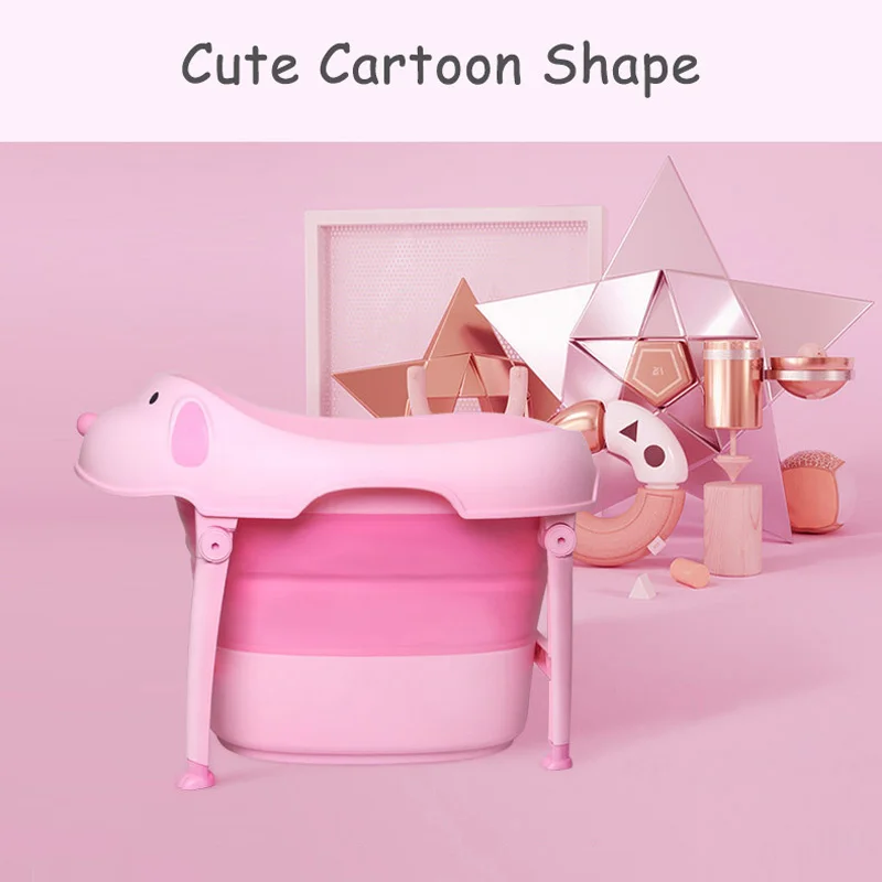 US $135.70 Baby Inner 05m197in Baby Bath Tub Multifunctional Foldable Bath Barrel Newborn Thick Large Size Household Tub 010 Years Old