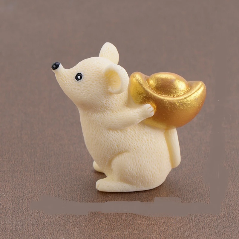  8 Pcs Miniature Rat Office Table Desk DIY Dollhouse Decorating Figurines Resin Money Adorable Rats 